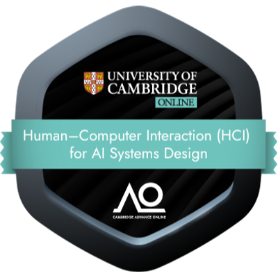 University of Cambridge Online badge: Human-Computer Interaction for AI Systems Design